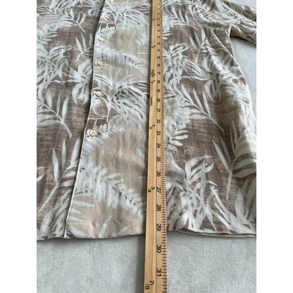Margaritaville Hawaiian Tropical Leaf Print Button-Down Shirt Large - Picture 4 of 8